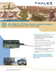 AN/VRC-113 50 Watt Cradle Vehicle Adapter [CVA] - Thales ...