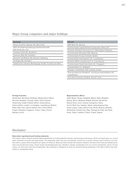 COMMERZBANK AKTIENGESELLSCHAFT