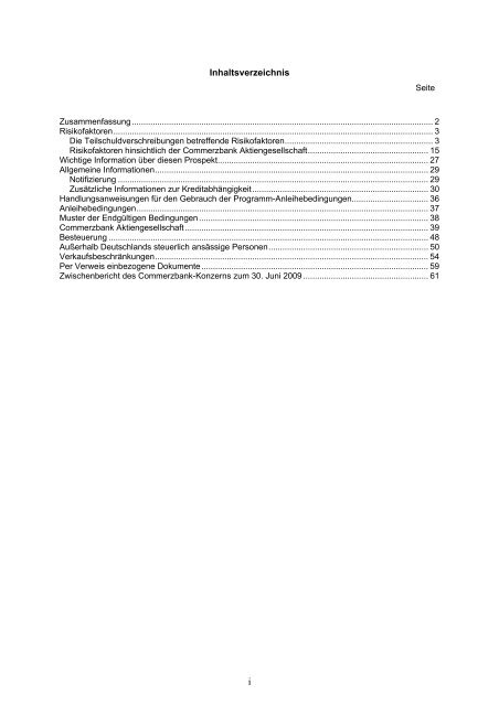 COMMERZBANK AKTIENGESELLSCHAFT