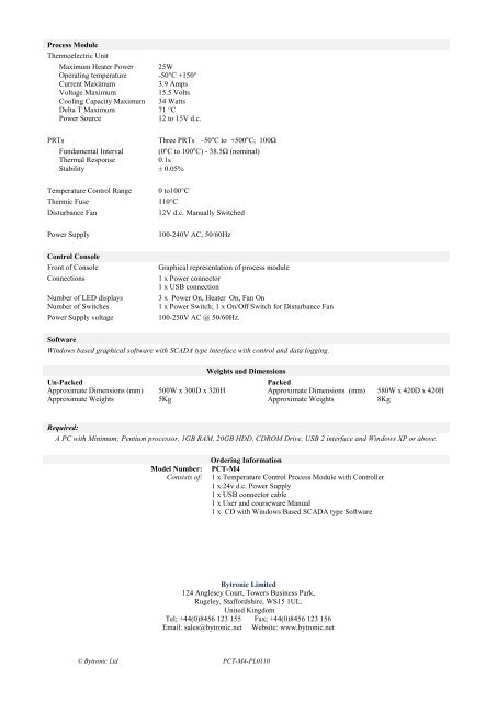 Process Control Technology Temperature Module PCT-M4