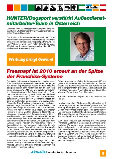 Fressnapf ist 2010 erneut an der Spitze der - Aktuelles aus der ...