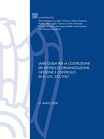 LINEE GUIDA PER LA COSTRUZIONE DEI ... - Confindustria