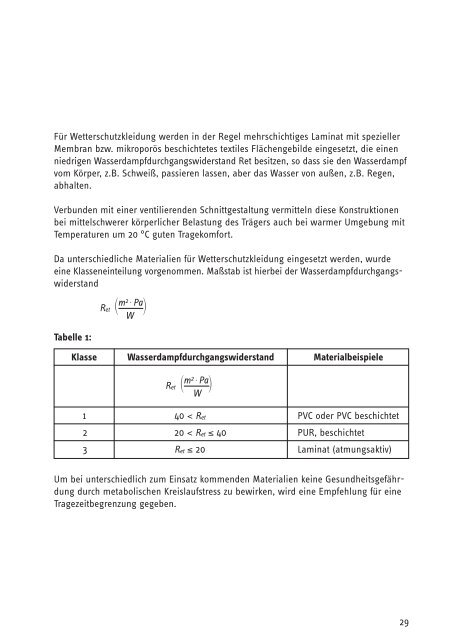 Benutzung von Schutzkleidung GUV-R 189 Regel