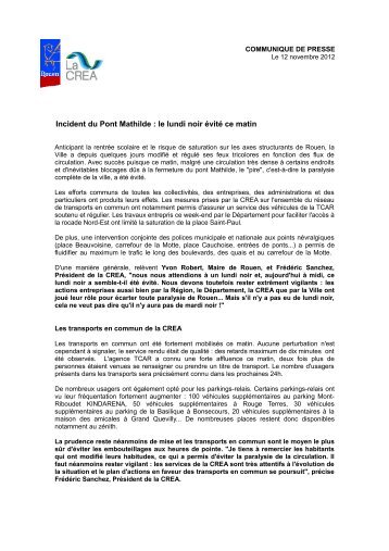 Incident du Pont Mathilde : le lundi noir Ã©vitÃ© ce matin - La Crea