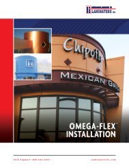 Omega-Flex Installation Manual - Laminators Inc.