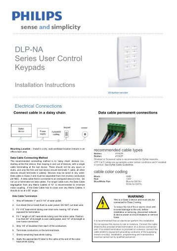 DLP-NA Installation Instructions Rev B.pdf - Philips Lighting Controls