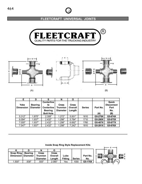 U Joints Clutches Zerostart Exhaust Filters Wiper New Life