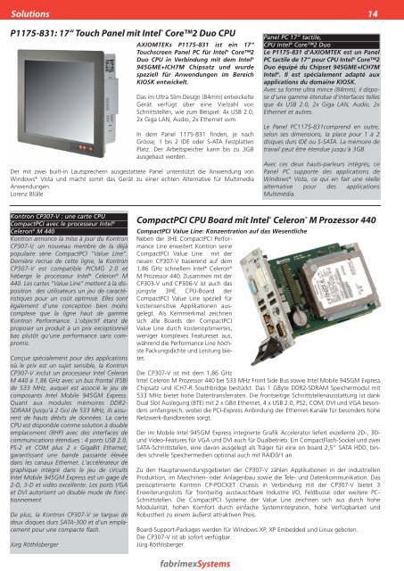 Kontron KISS 4U Server mit Sockel 775 Embedded und Desktop ...