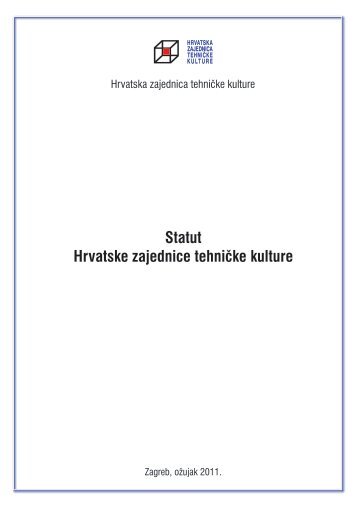 Statut HZTK - Hrvatska zajednica tehničke kulture