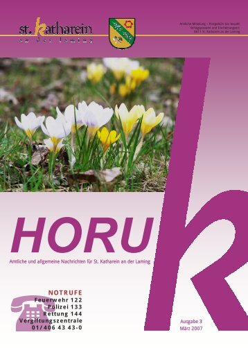 HORUK Ausgabe 3 - Gemeinde St. Katharein an der Laming