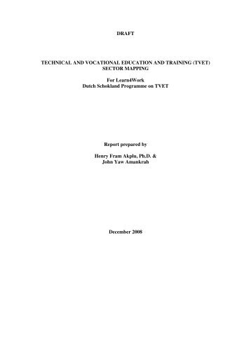 DRAFT TECHNICAL AND VOCATIONAL EDUCATION AND ...
