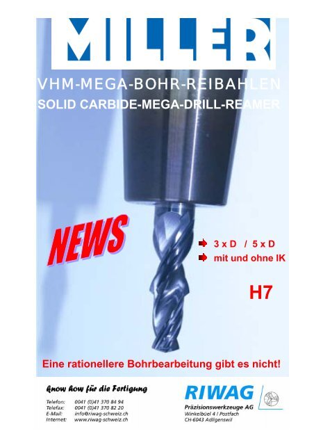 VHM-MEGA-BOHR-REIBAHLEN - Riwag PrÃ¤zisionswerkzeuge AG