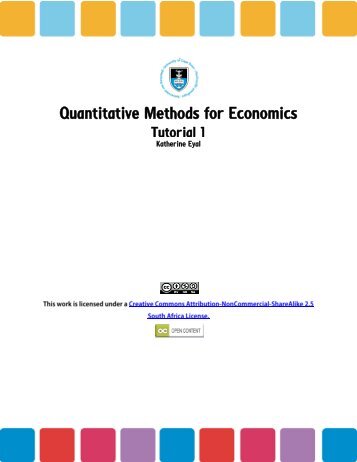 Quantitative Methods for Economics - Vula