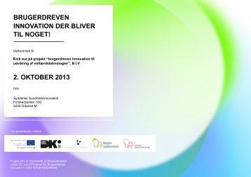 Brugerdreven innovation - Syddansk Sundhedsinnovation