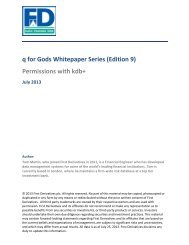 q for Gods Whitepaper Series (Edition 9) - First Derivatives plc