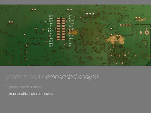 ghetto tools for embedded analysis