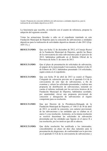 documento - FMD - Fundación Municipal de Deportes Ayuntamiento ...