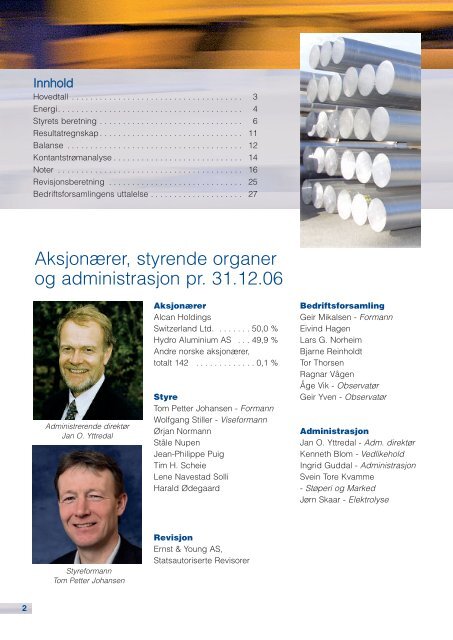 Ãrsrapport 06 - SÃ¸r-Norge Aluminium AS