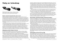 Valg av teleskop - Kikkertspesialisten