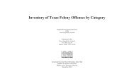 Inventory of Texas Felony Offenses by Category - Texas Legislative ...