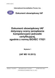 IAF MD 10:2013 - Polskie Centrum Akredytacji