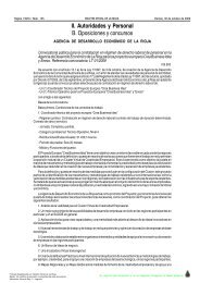II. Autoridades y Personal B. Oposiciones y concursos - Agencia de ...
