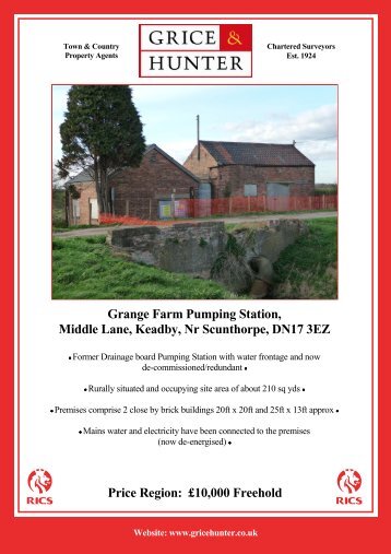Price Region: £10,000 Freehold Grange Farm ... - Grice & Hunter