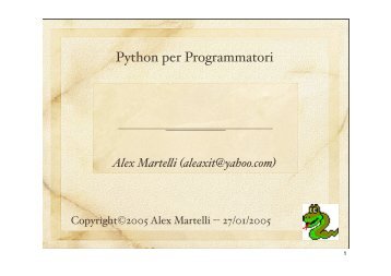 Python per Programmatori - Alex Martelli
