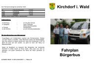 Fahrplanauskunft für den Bürgerbus - Kirchdorf im Wald