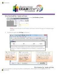 Edit an ExamViewÃ‚Â® Test: Headers and Footers 3a ... - eInstruction