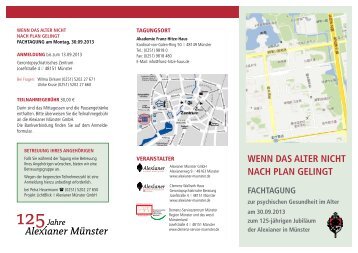 Flyer - Demenz-Servicezentrum Region Münster und das westliche ...