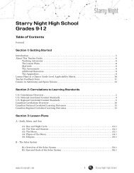 Table of Contents - Starry Night Education