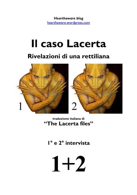 Il caso Lacerta Rivelazioni di una rettiliana - Hearthaware