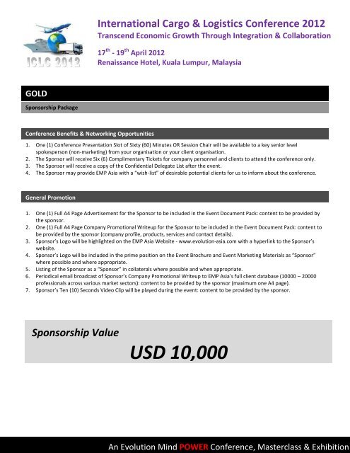 Sponsorship Brochure - EMP Asia