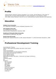 Copy of Circles Resume - Prairie Lakes Area Education Agency