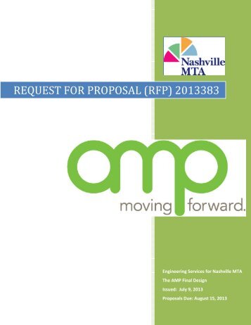 REQUEST FOR PROPOSAL (RFP) 2013383 - Nashville MTA