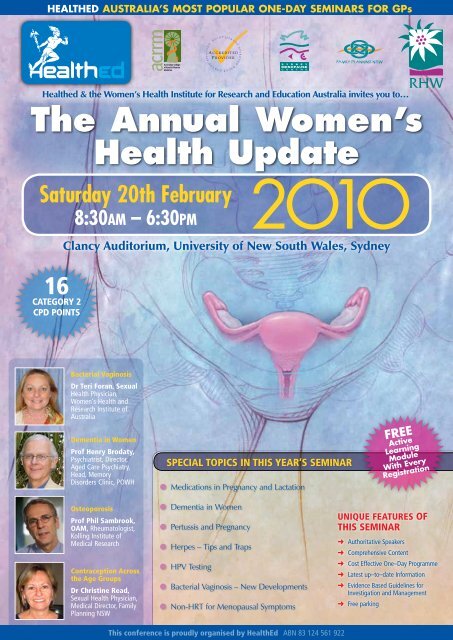 The Annual Women's Health Update