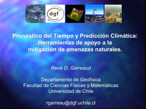 Pronóstico del Tiempo y Predicción Climática ... - BVSDE