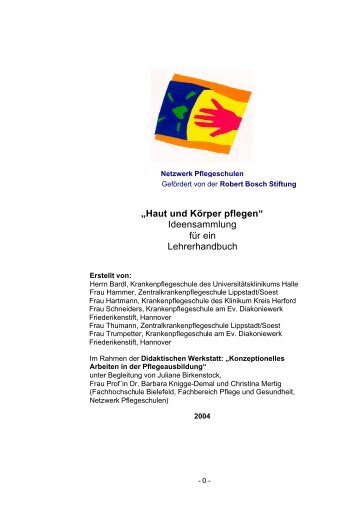 Haut und Körper pflegen - QuePNet - Fachhochschule Bielefeld