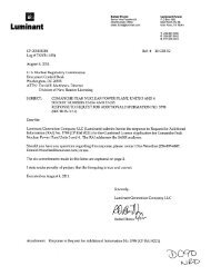 Comanche Peak, Units 3 and 4, Response to Request for ... - NRC