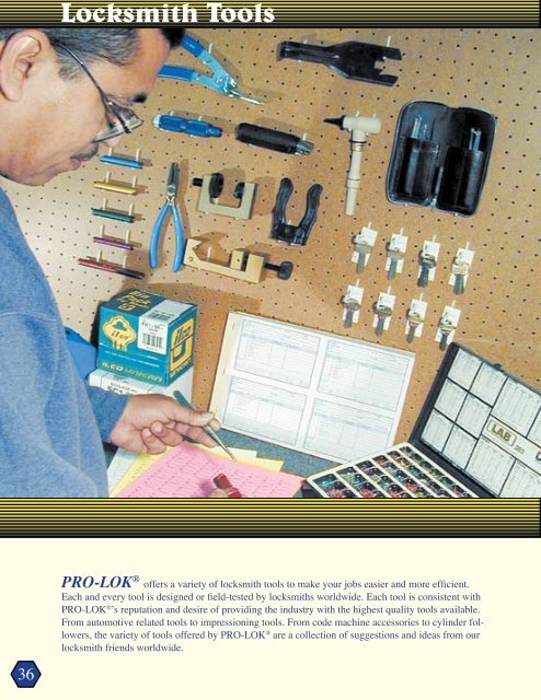 Pro-Lok Product Catalog - Locksmith Security Association of ...