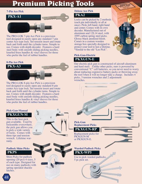 Pro-Lok Product Catalog - Locksmith Security Association of ...