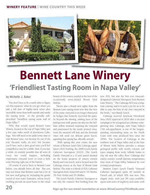 Download as a PDF - Wine Country This Week