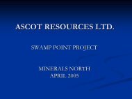 Swamp Point Project - Minerals North