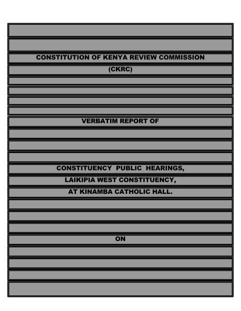 constitution of kenya review commission (ckrc ... - ConstitutionNet