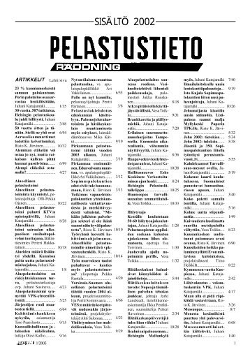 Vuosi 2002 - Pelastustieto