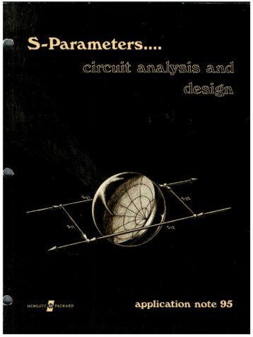 S-Parameters... circuit analysis and design (PDF) - HP Memory Project