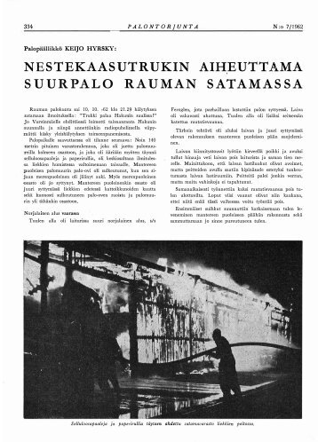 Palontorjunta 7/1962 - Pelastustieto