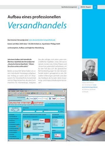 Versandhandels - Deutsche Internet Apotheke