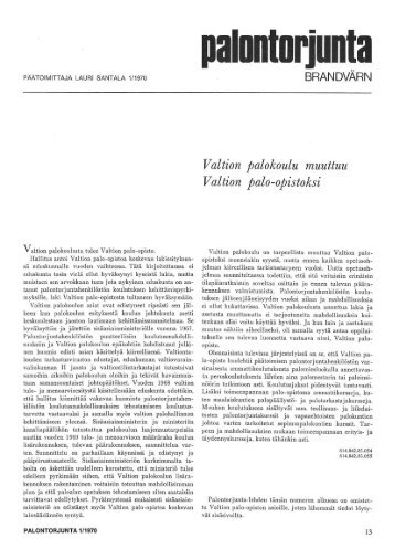 Palontorjunta 1/1970 - Pelastustieto